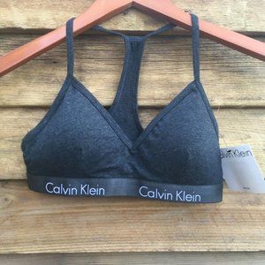 calvin klein gray bralette size m